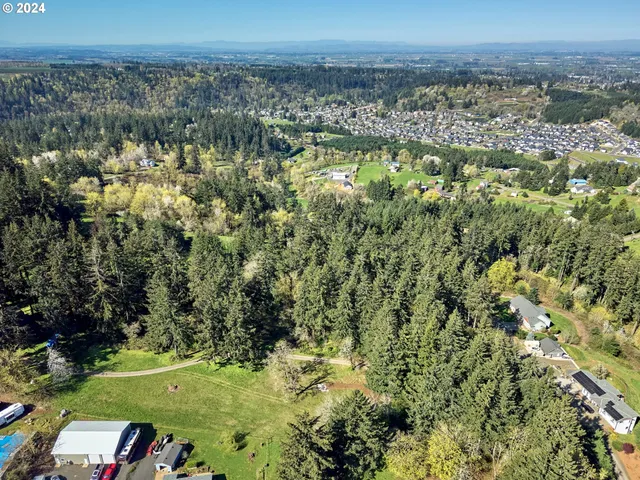 a view of a lake with a city