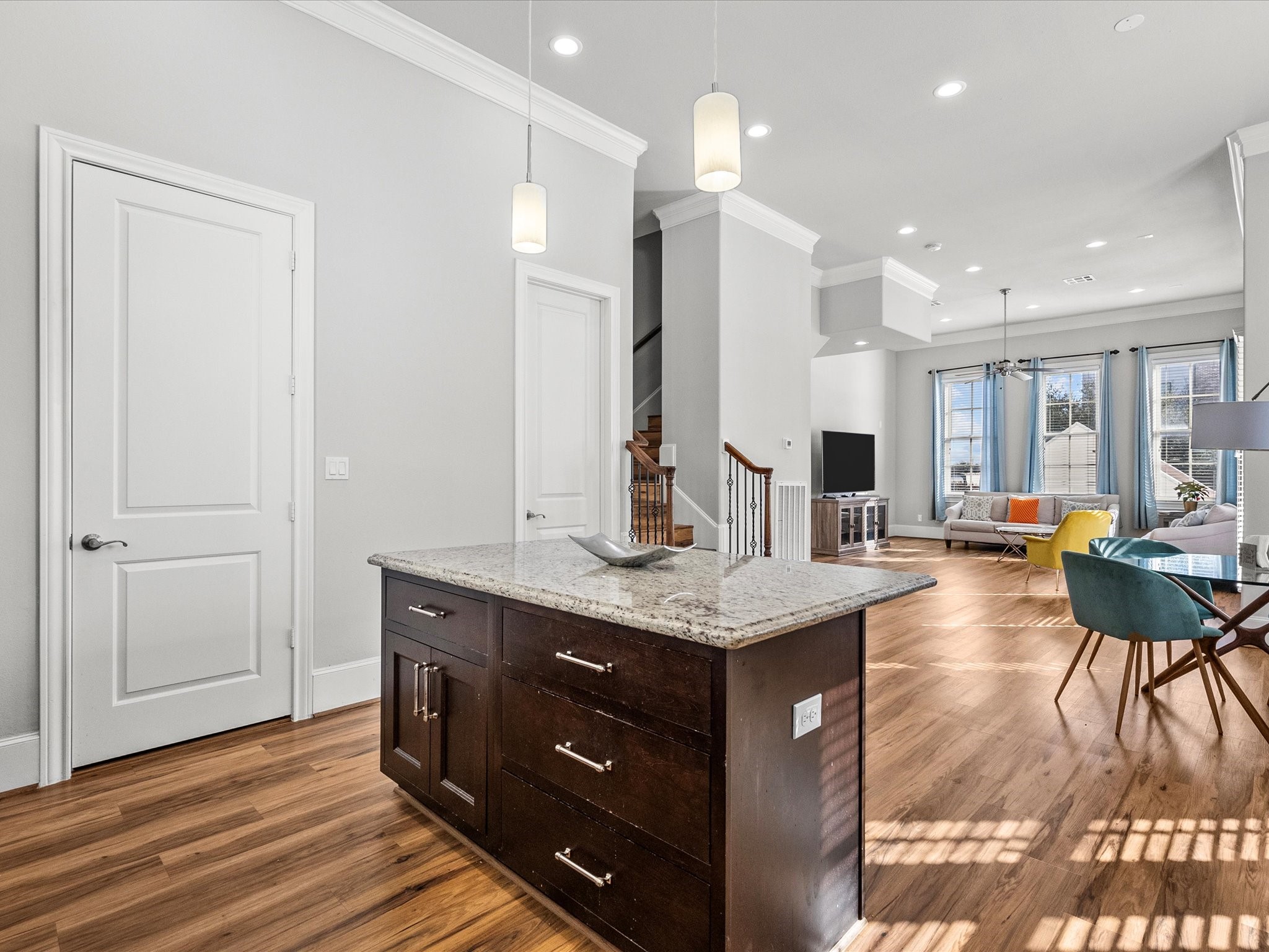 5616 Cohn Terrace Houston, TX 77007 - Photo 16 of 33 a spacious bathroom with a granite countertop sink a mirror and vanity