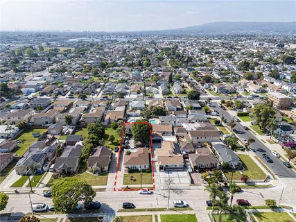 an aerial view of a city