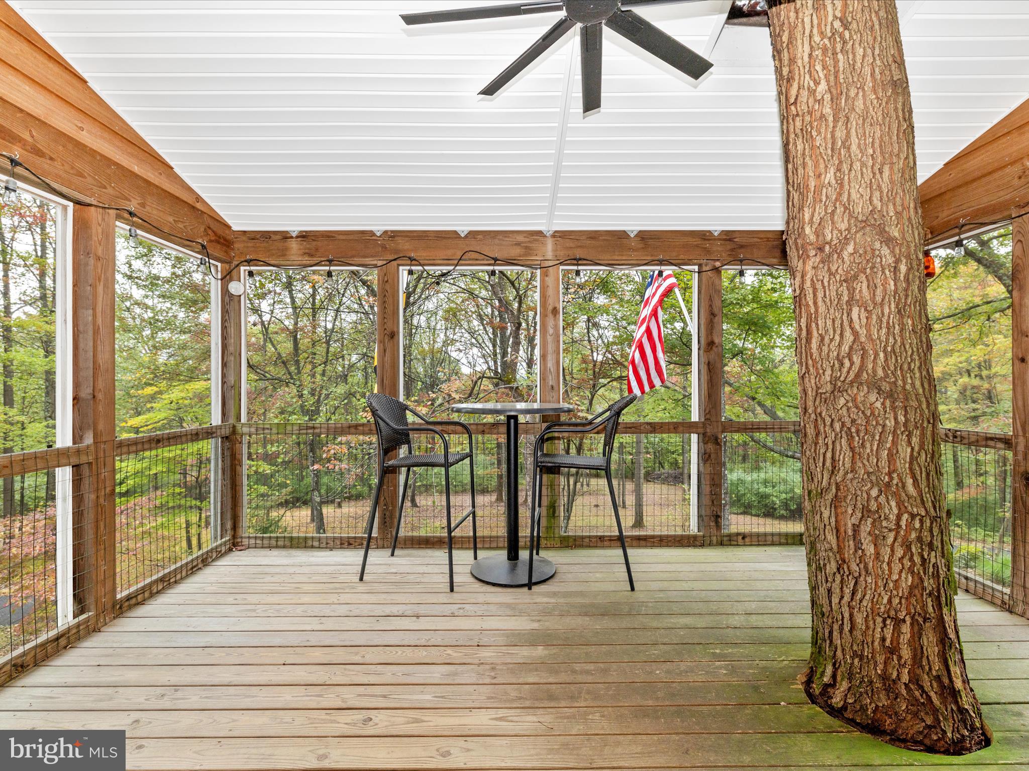 8935 Hawbottom Road Middletown, MD 21769 - Photo 12 of 84 a view of a patio with a table chairs and wooden floor