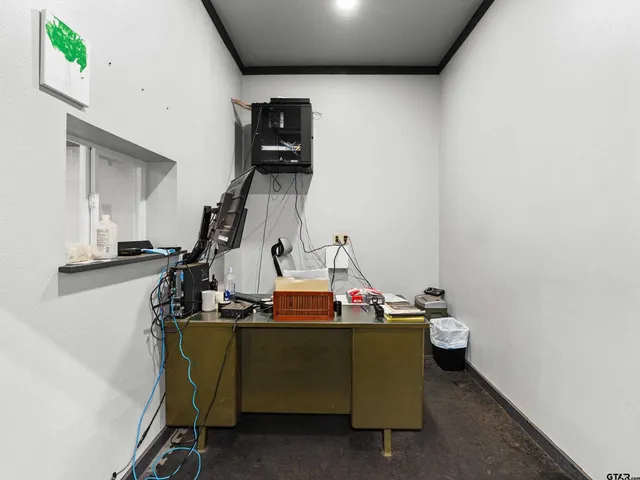 a room with gym equipment