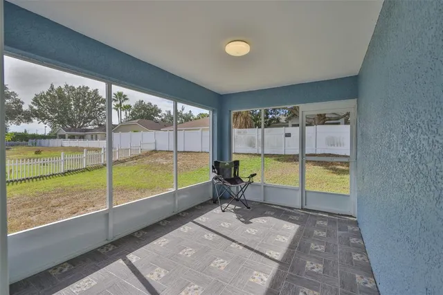 a view of a garden from a living room