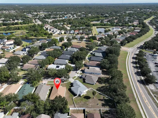 an aerial view of a city