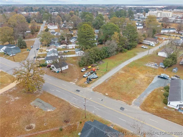 a view of a road with a building