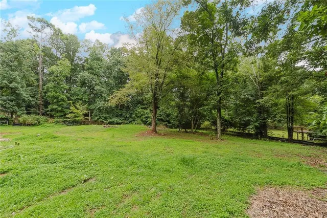 a house view with a garden space