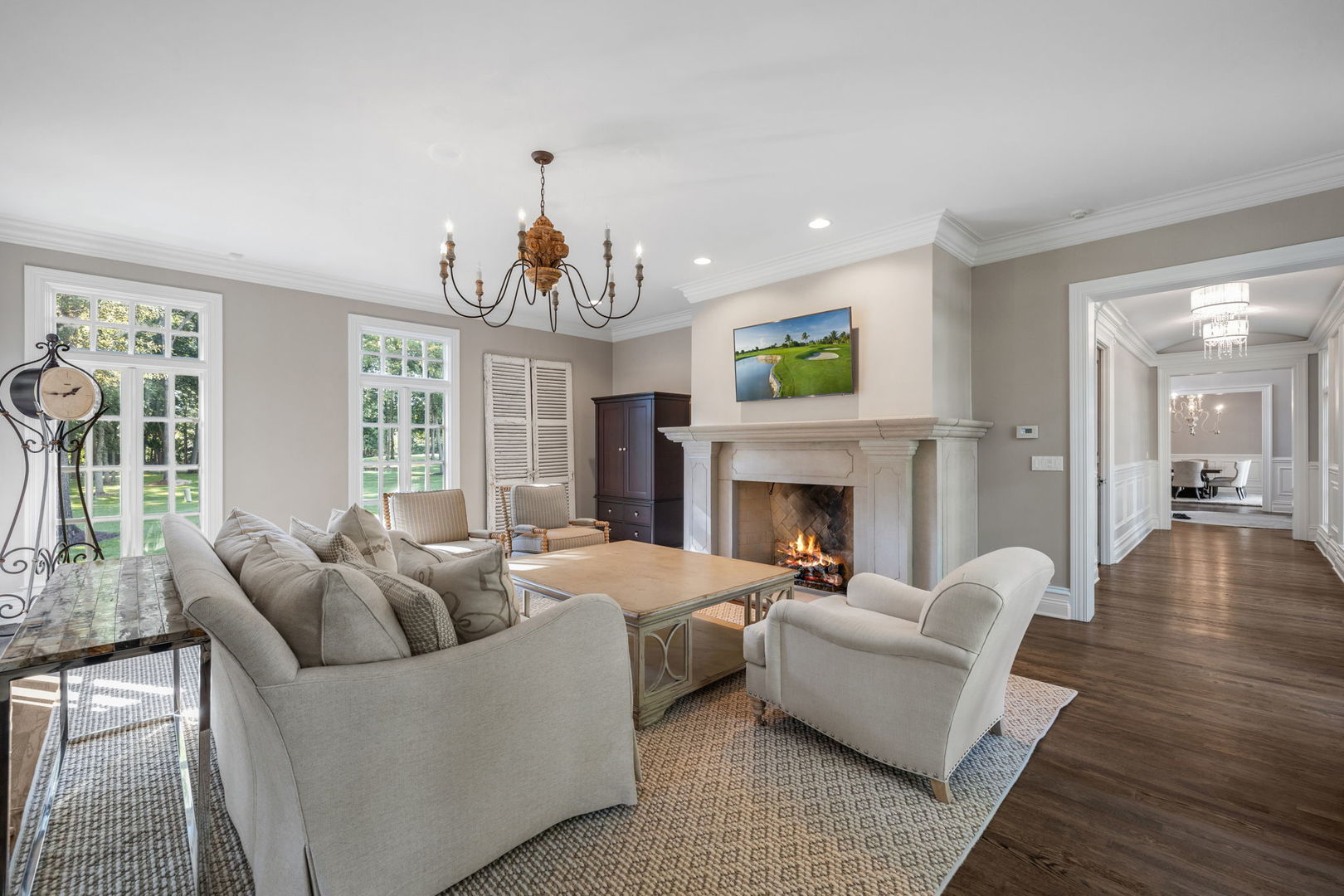 5021 Minkler Road Yorkville, IL 60560 - Photo 49 of 92 a living room with furniture and a fireplace
