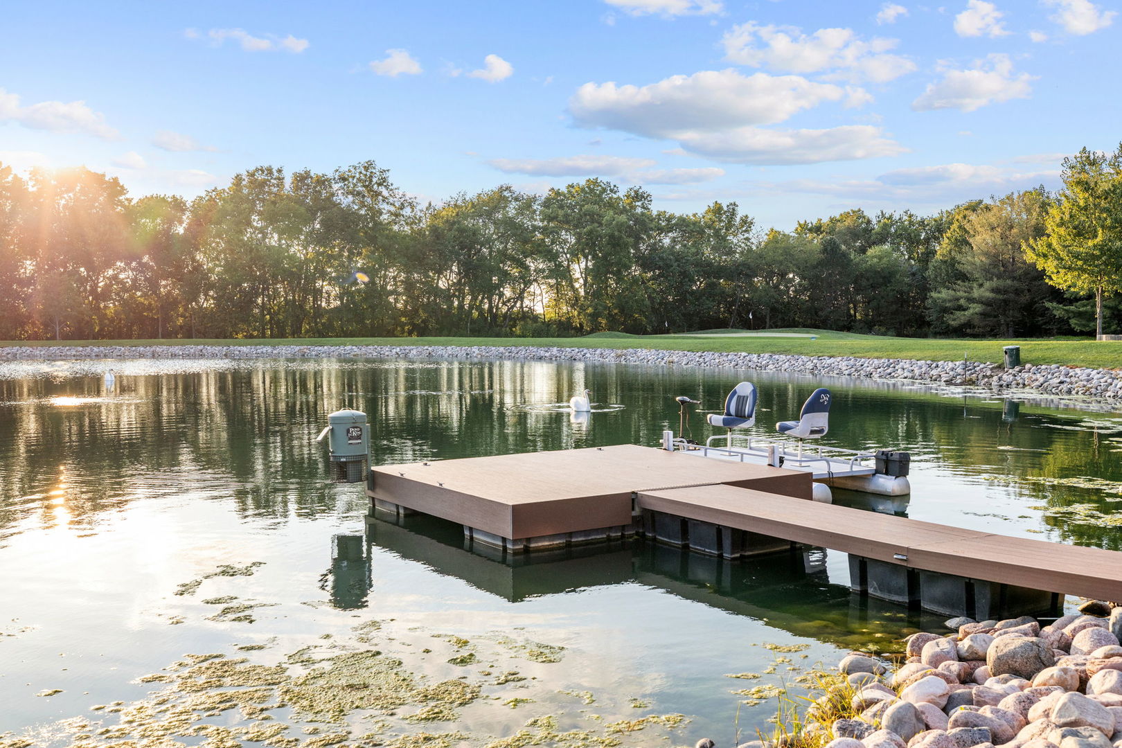 5021 Minkler Road Yorkville, IL 60560 - Photo 6 of 92 a view of a lake with a house and a lake view