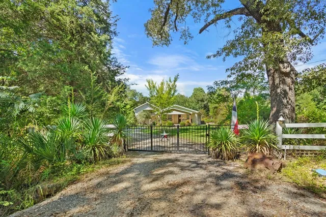 a view of a bench in a garden