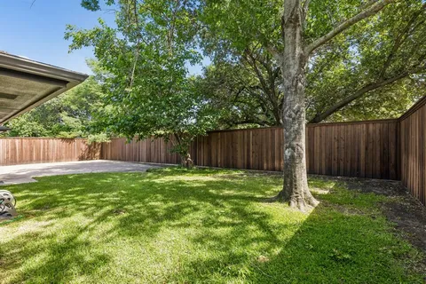a backyard of a house