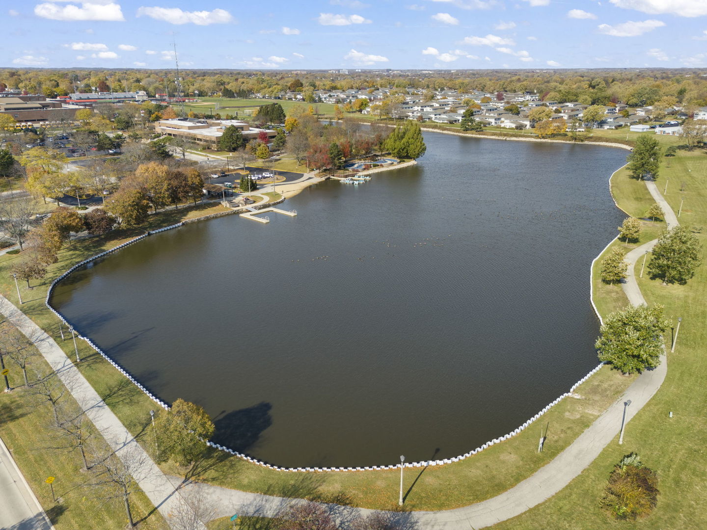 90 Pleasant Street Hoffman Estates, IL 60169 - Photo 42 of 43 a view of a lake with a city