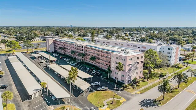 a view of a city that has tall buildings