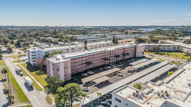 an aerial view of a city