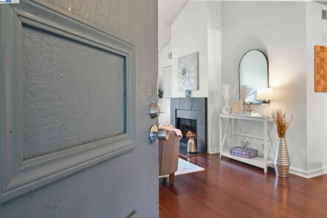 a view of livingroom with furniture and fireplace