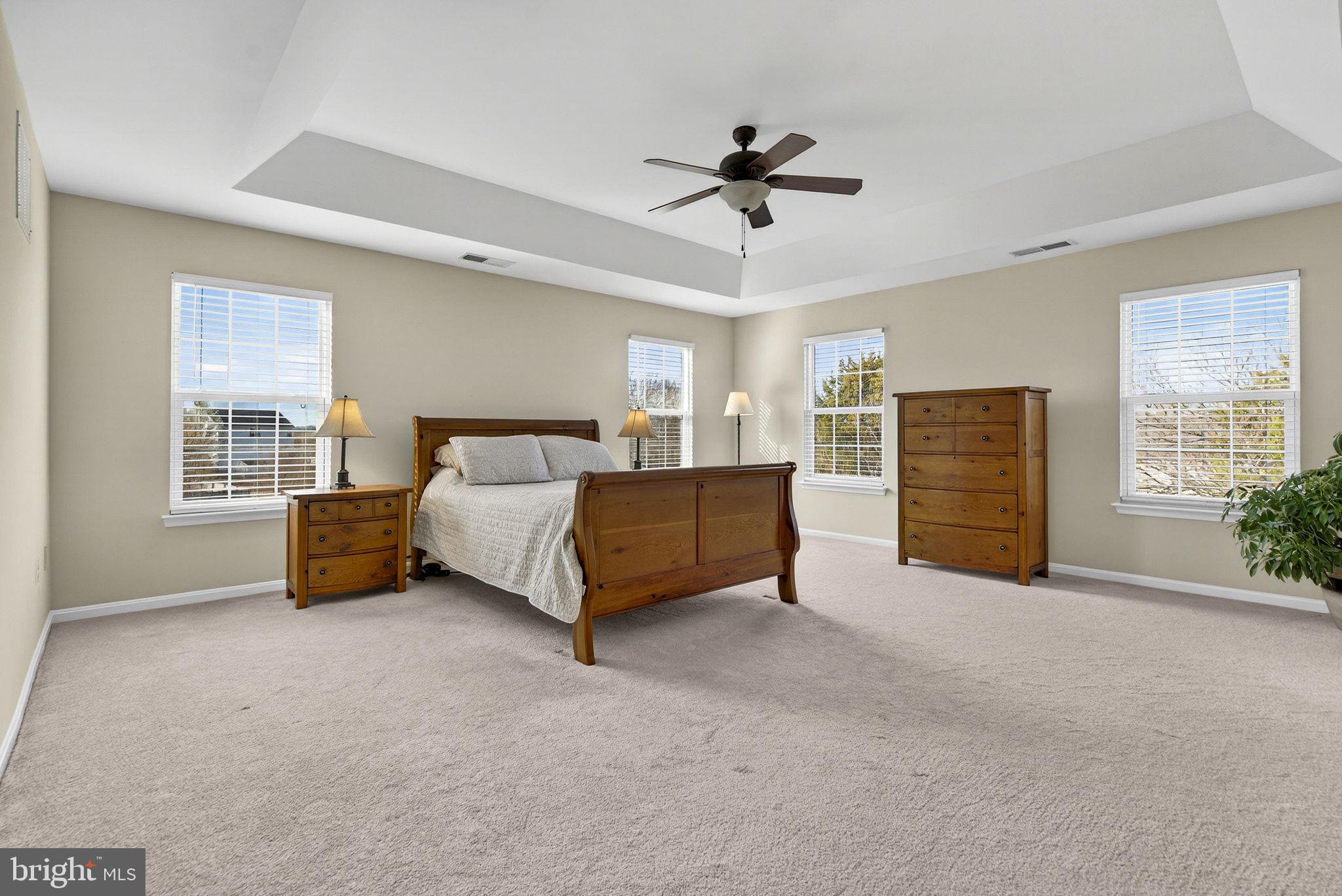 742 Blossom Tree Road Culpeper, VA 22701 - Photo 33 of 60 a spacious bedroom with a bed and ceiling fan