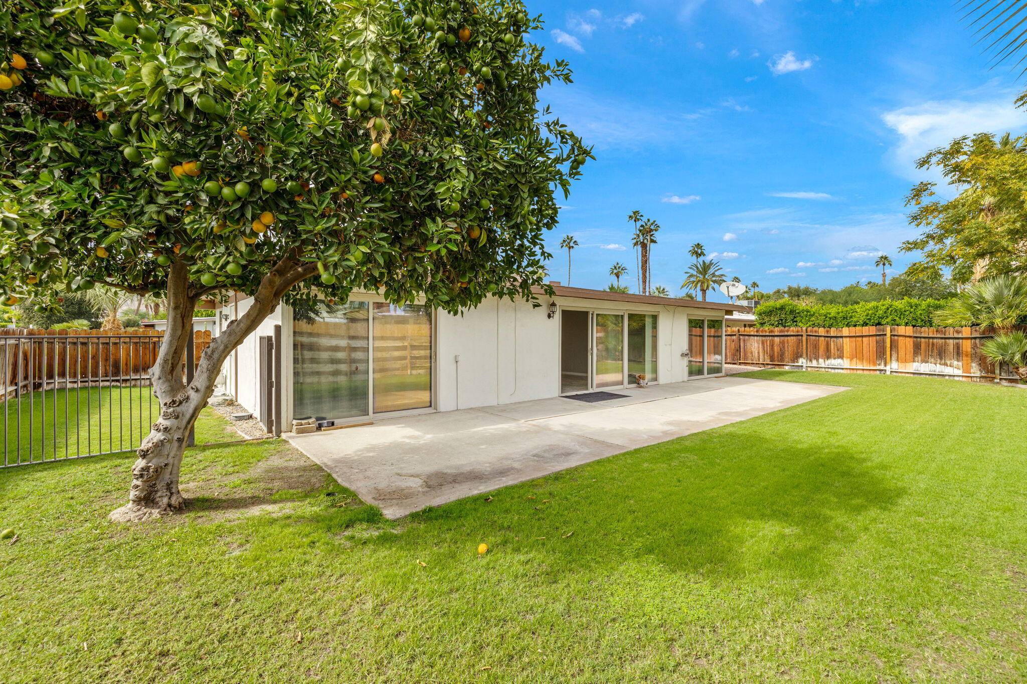 71996 Vista Del Rio Rancho Mirage, CA 92270 - Photo 26 of 39 a view of a house with a backyard and a tree