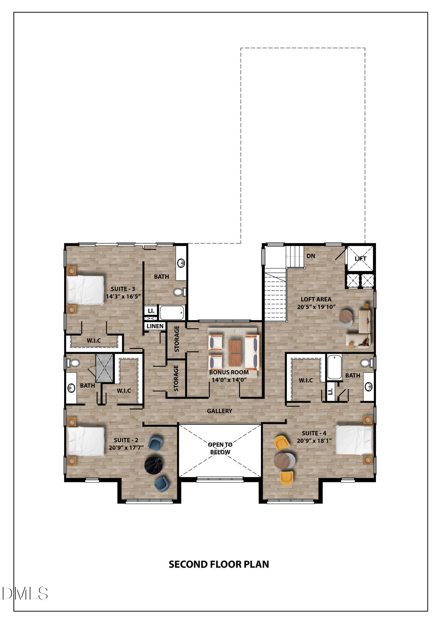 2817 Claremont Road Raleigh, NC 27608 - Photo 4 of 5 2817 Claremont SECOND FLOOR
