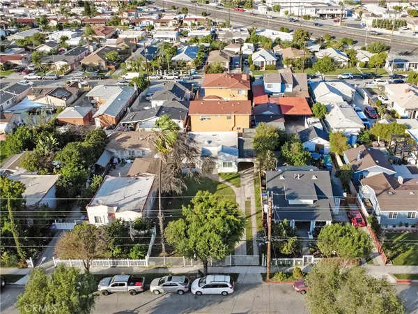 an aerial view of a city