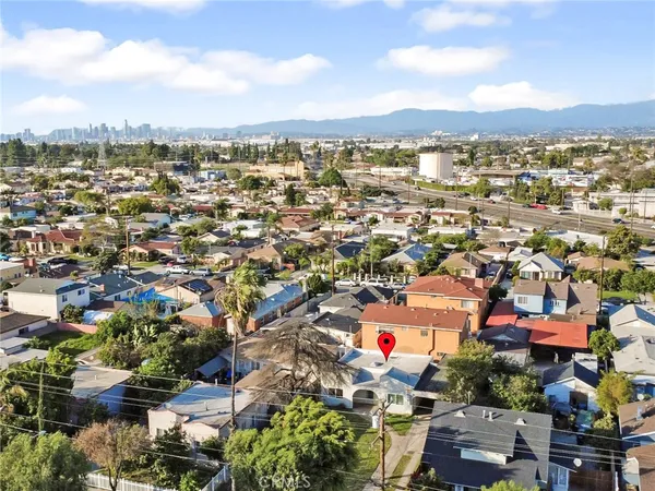 an aerial view of city
