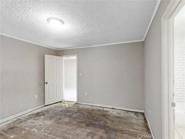 an empty room with an entryway