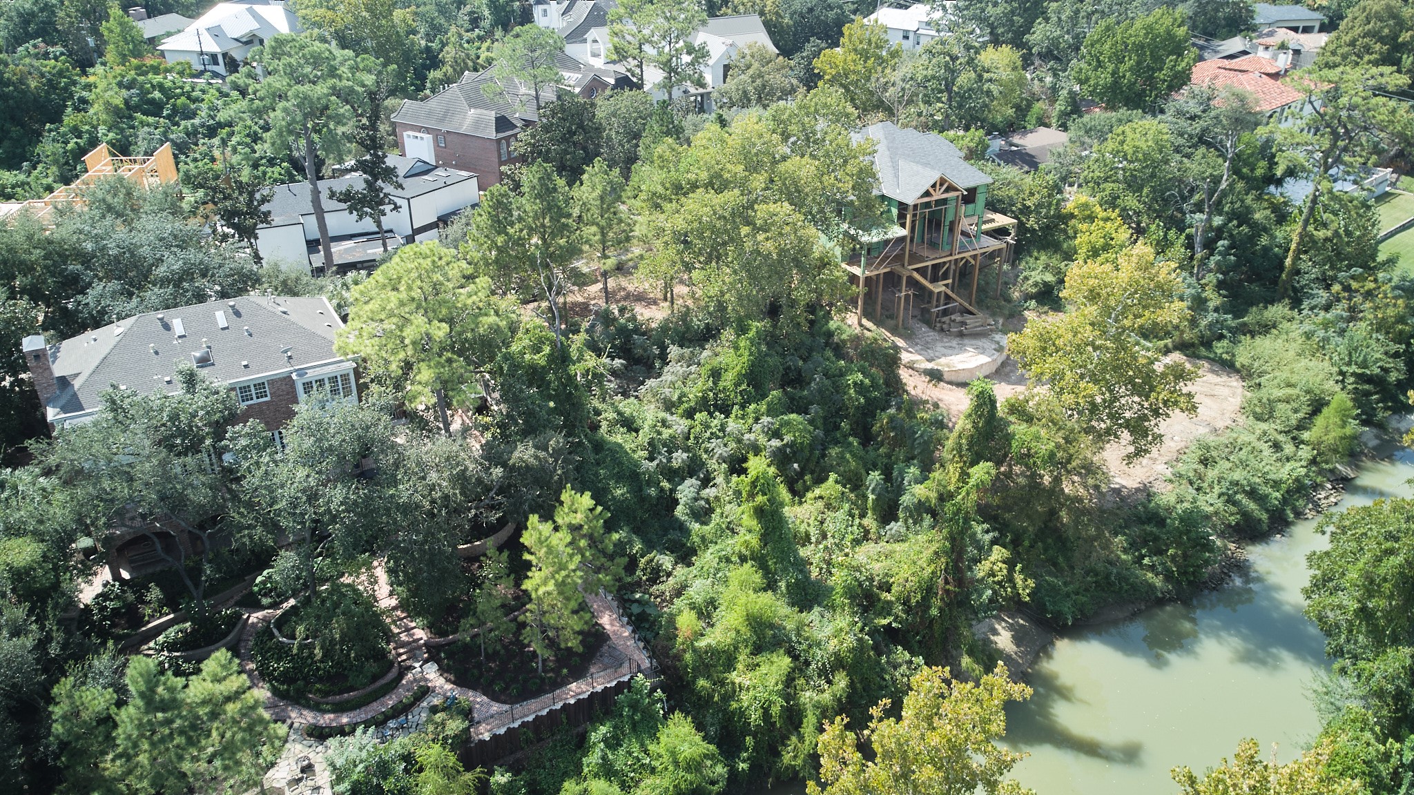 20 Tiel Way Houston, TX 77019 - Photo 4 of 6 an aerial view of residential house with outdoor space and trees all around
