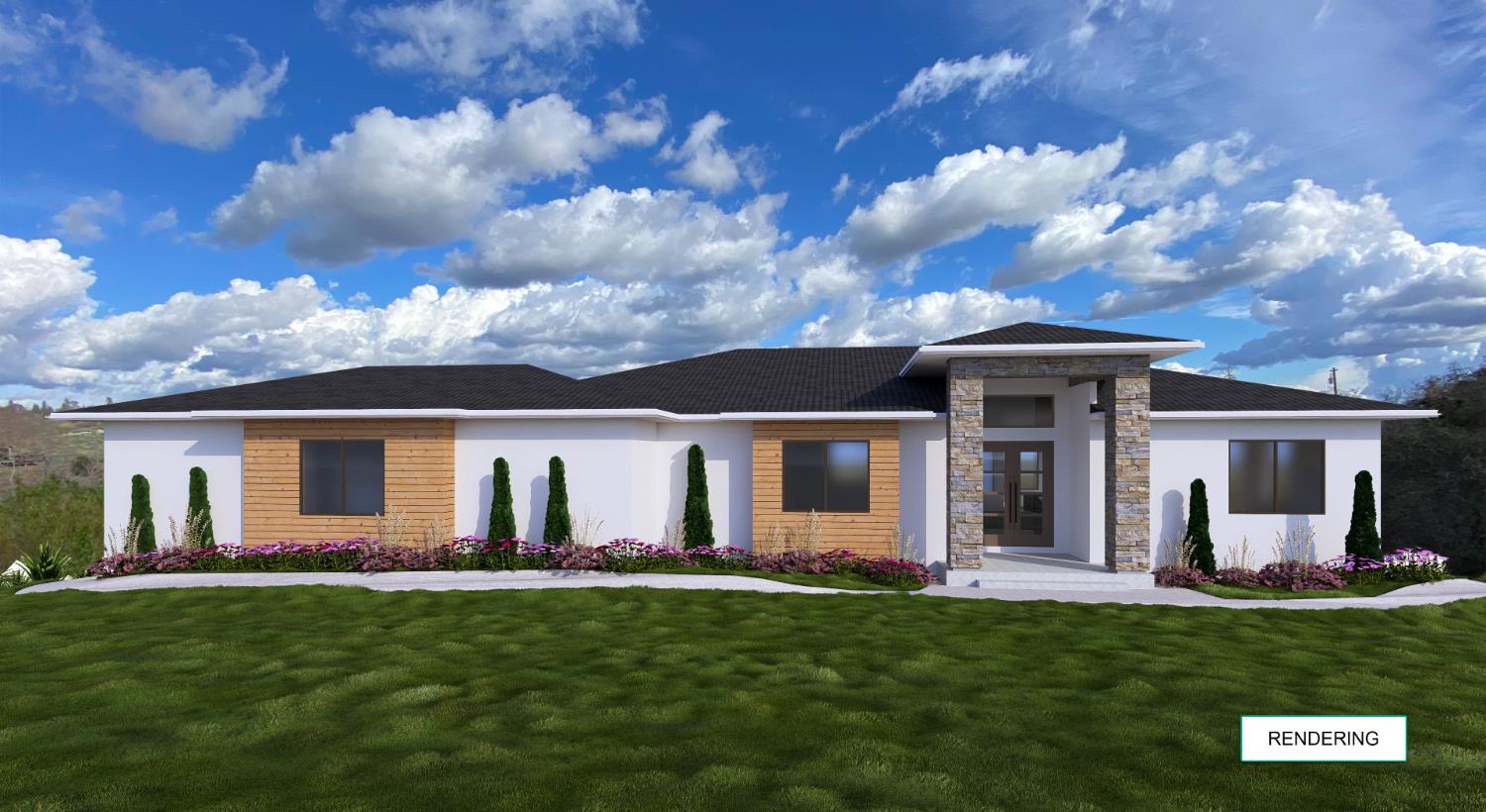 front view of house with a yard