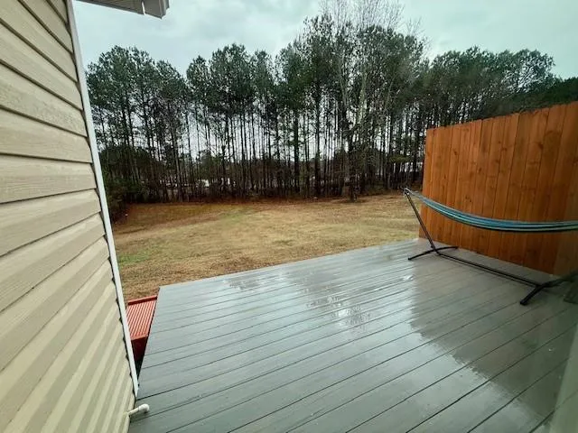 a view of outdoor space and deck
