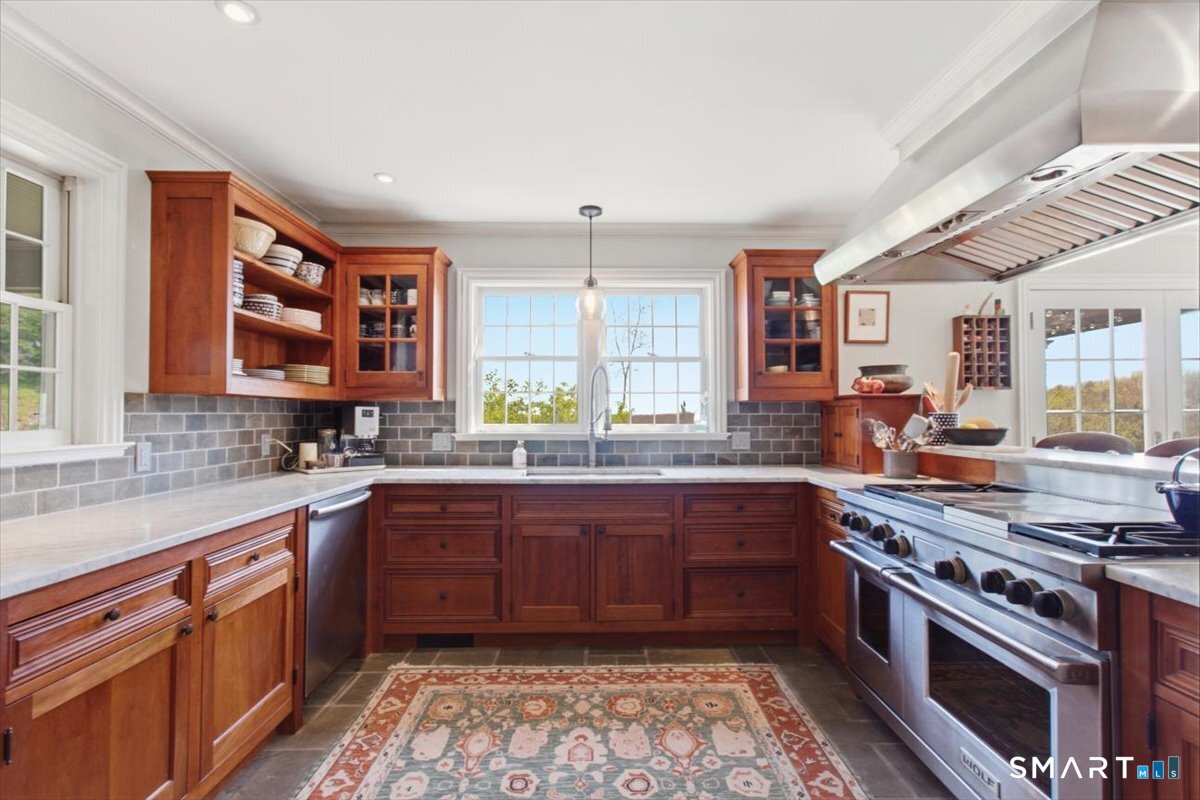 56 Gold Mine Road Roxbury, CT 06783 - Photo 8 of 40 Gourmet kitchen with handcrafted cabinetry.
