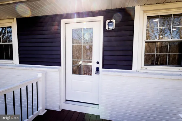 a view of front door of house