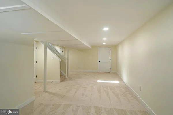 a view of a balcony with trees