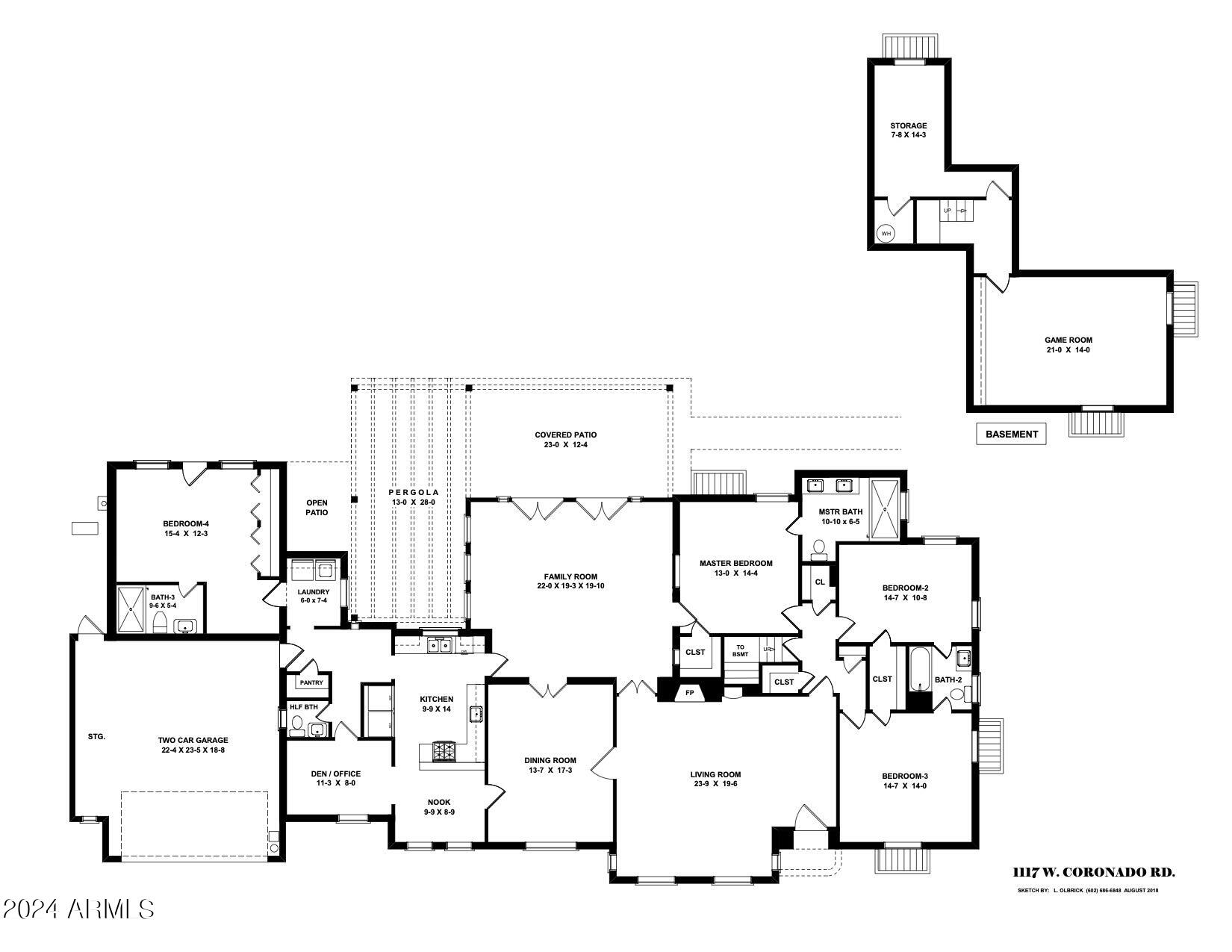 1117 West Coronado Road Phoenix, AZ 85007 - Photo 51 of 51 1117 W Coronado floor plan