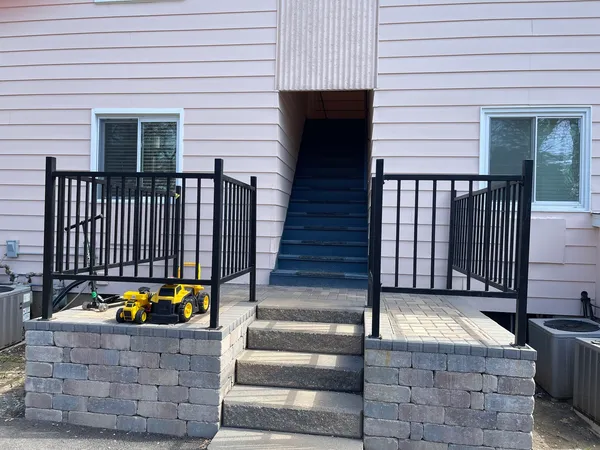 a view of outdoor space with swimming pool and furniture