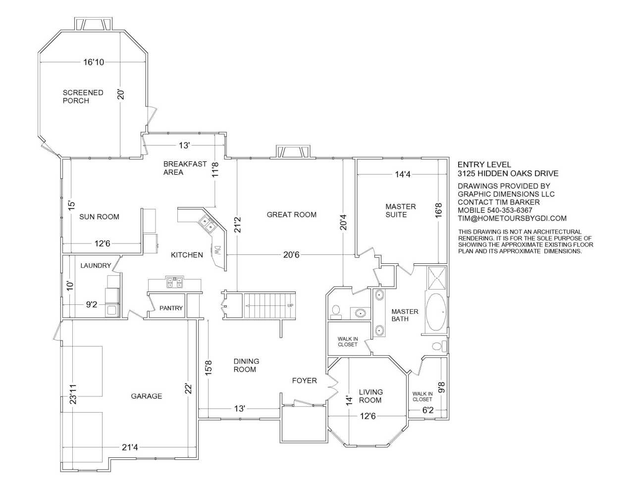 3125 Hidden Oak Road Southwest Roanoke, VA 24018 - Photo 68 of 69 Entry Level Floor Plan