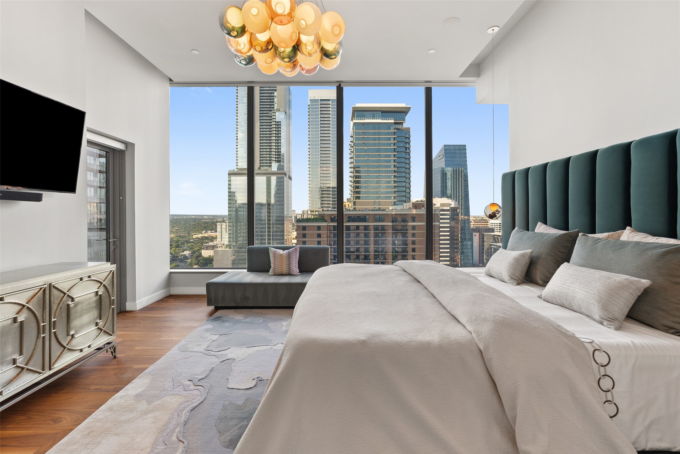 210 Lavaca Street, Unit 2505 Austin, TX 78701 - Photo 10 of 40 Primary Bedroom with incredible city views.