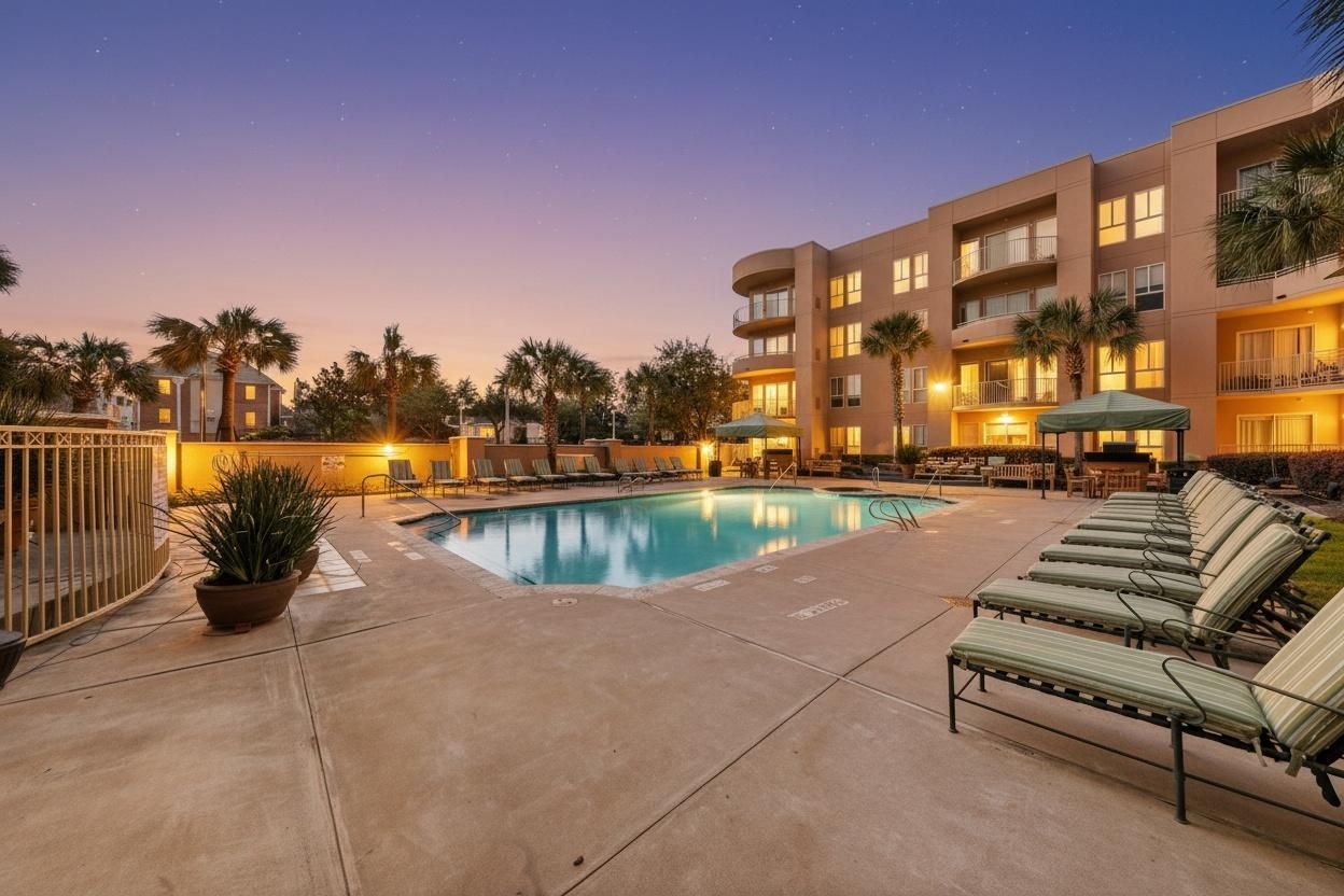 3505 Sage Road, Unit 1905 Houston, TX 77056 - Photo 13 of 15 a view of swimming pool with outdoor seating and city view
