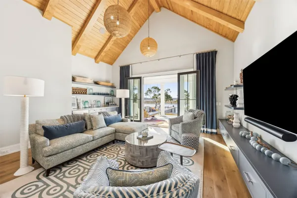 a view of a lake with outdoor space