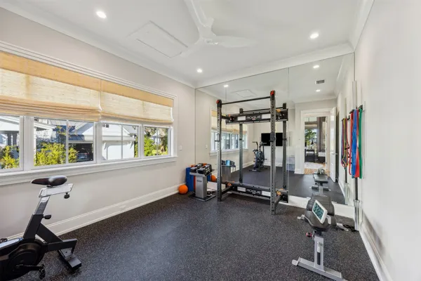 a living room with furniture and window