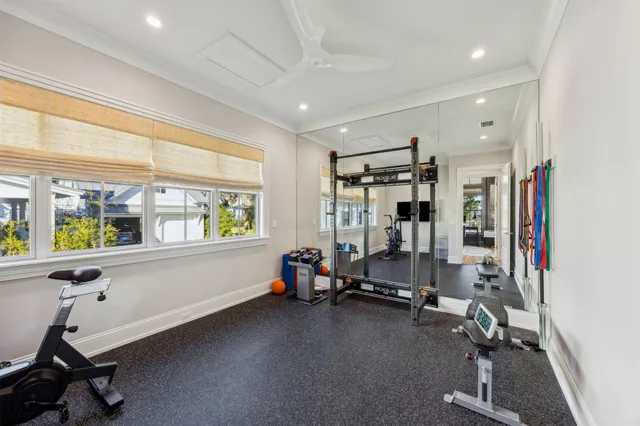 a living room with furniture and window