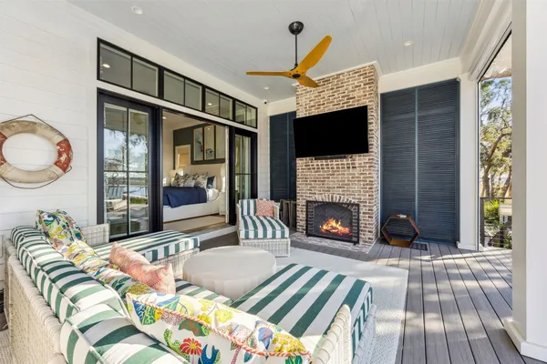 a bathroom with a sink a mirror and a shower