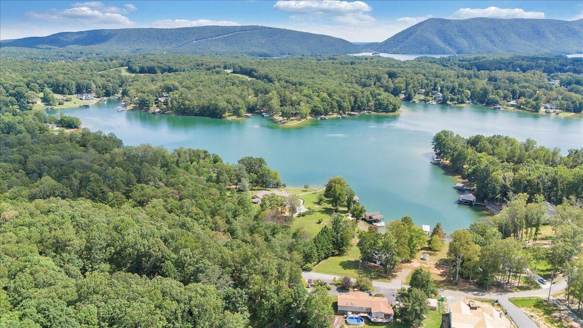 2544 Patmos Church Road Huddleston, VA 24104 - Photo 17 of 33 an aerial view of a houses with a lake view