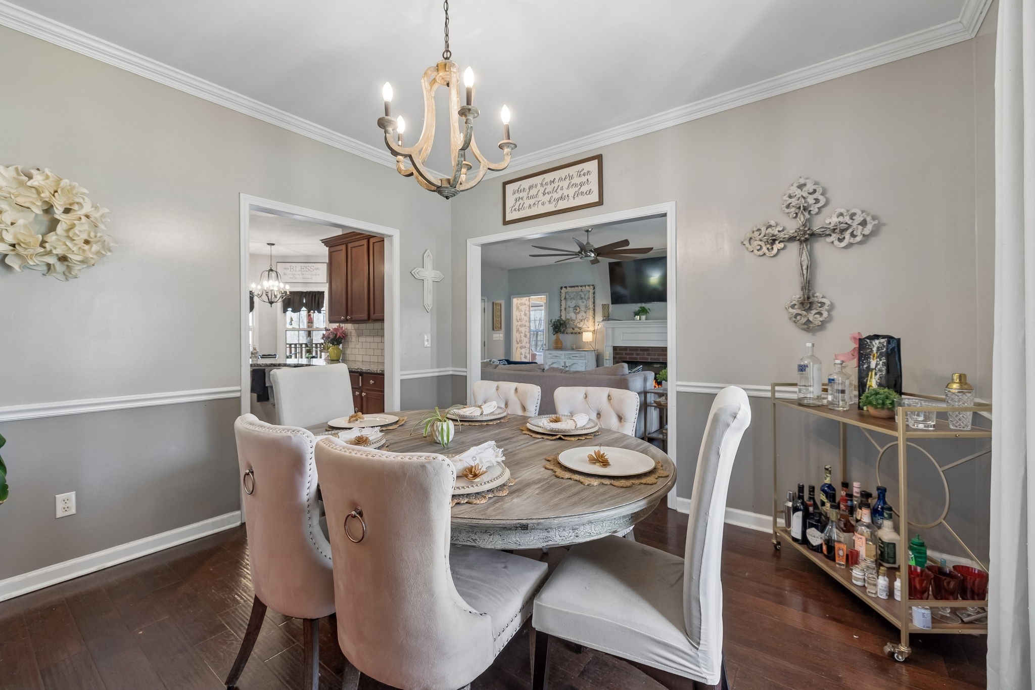 119 Christi Place Pleasant View, TN 37146 - Photo 12 of 62 a view of a dining room with furniture wooden floor and chandelier