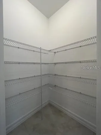 a view of a room with empty racks