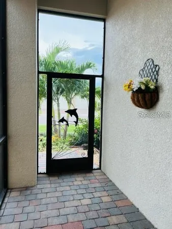 a view of entrance door