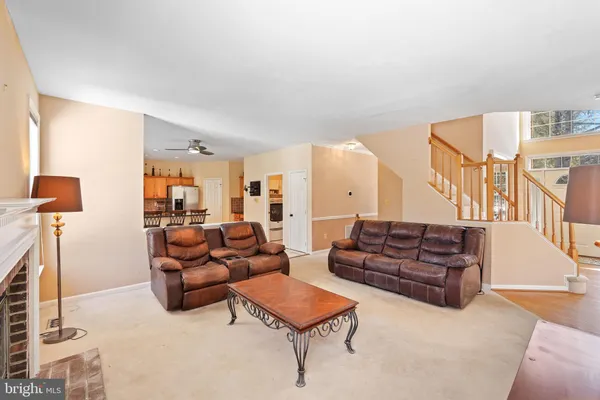 a living room with furniture and a couch