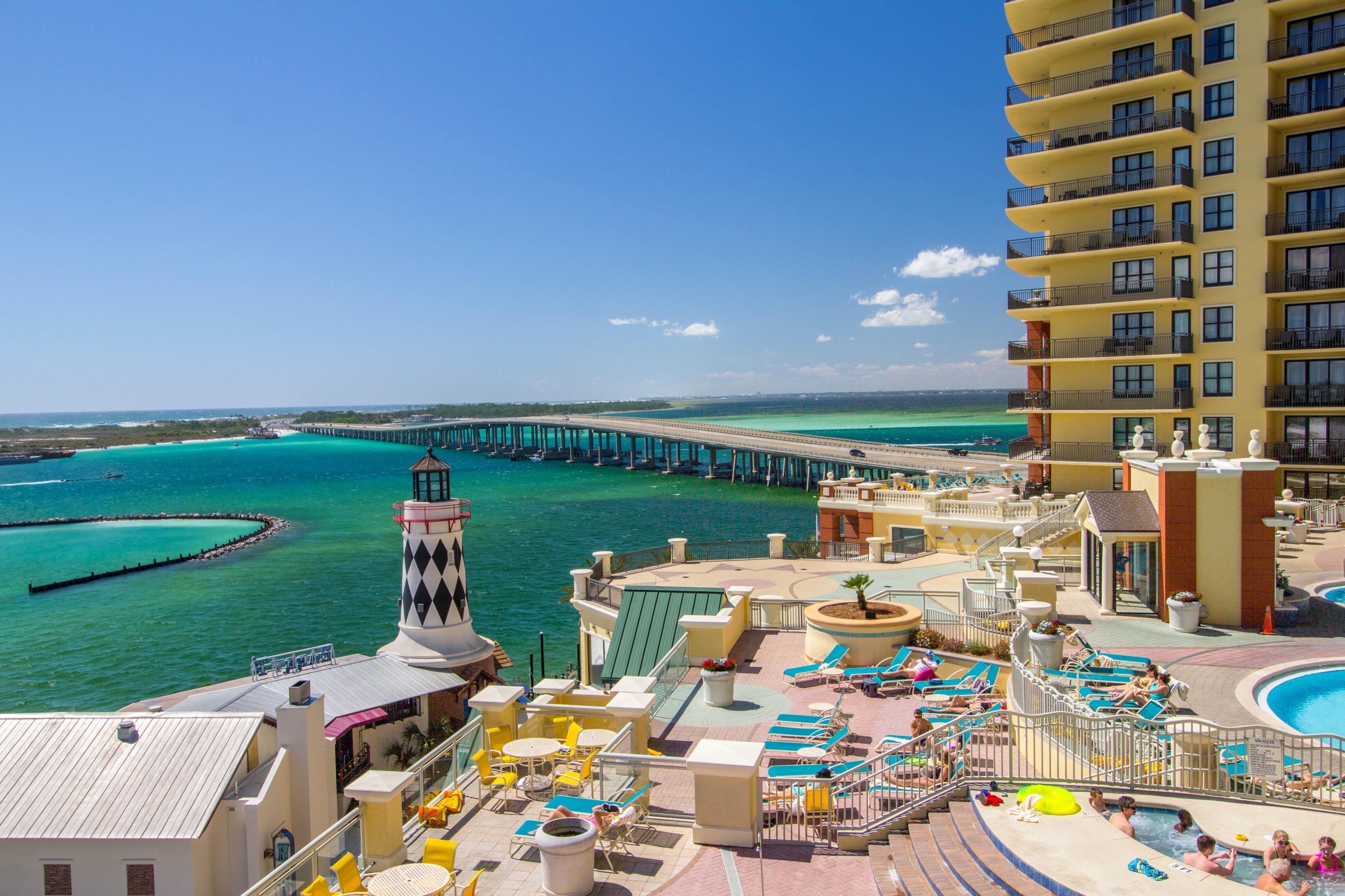 10 Harbor Boulevard, Unit E305E Destin, FL 32541 - Photo 25 of 33 a picture of city view with outdoor seating