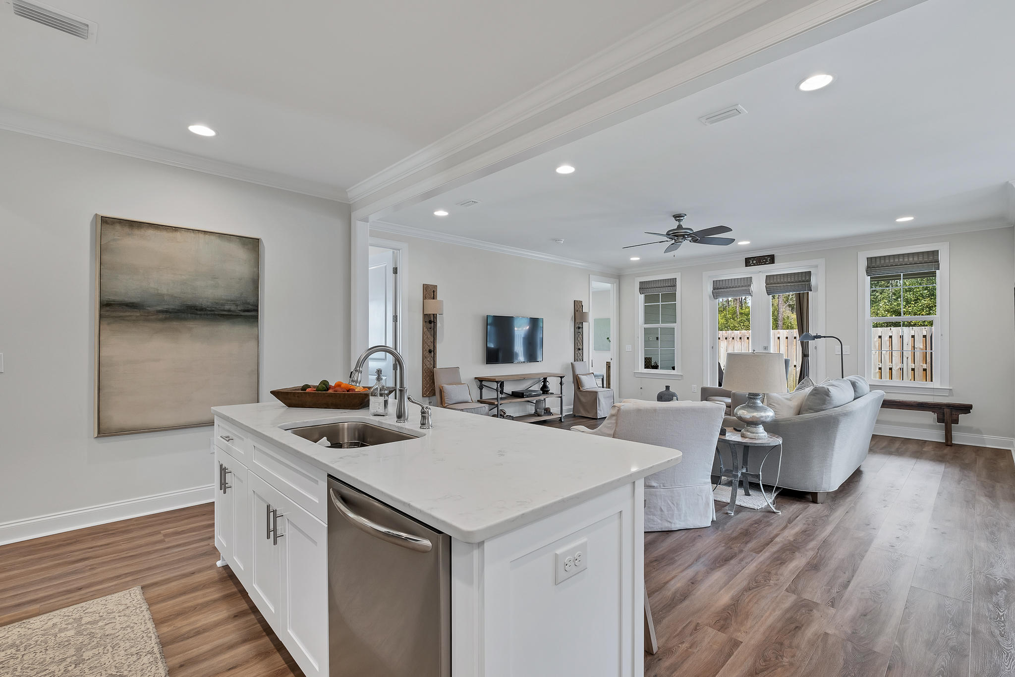 21 Windrow Way Inlet Beach Inlet Beach, FL 32461 - Photo 15 of 58 a view of living room filled with furniture and wooden floor