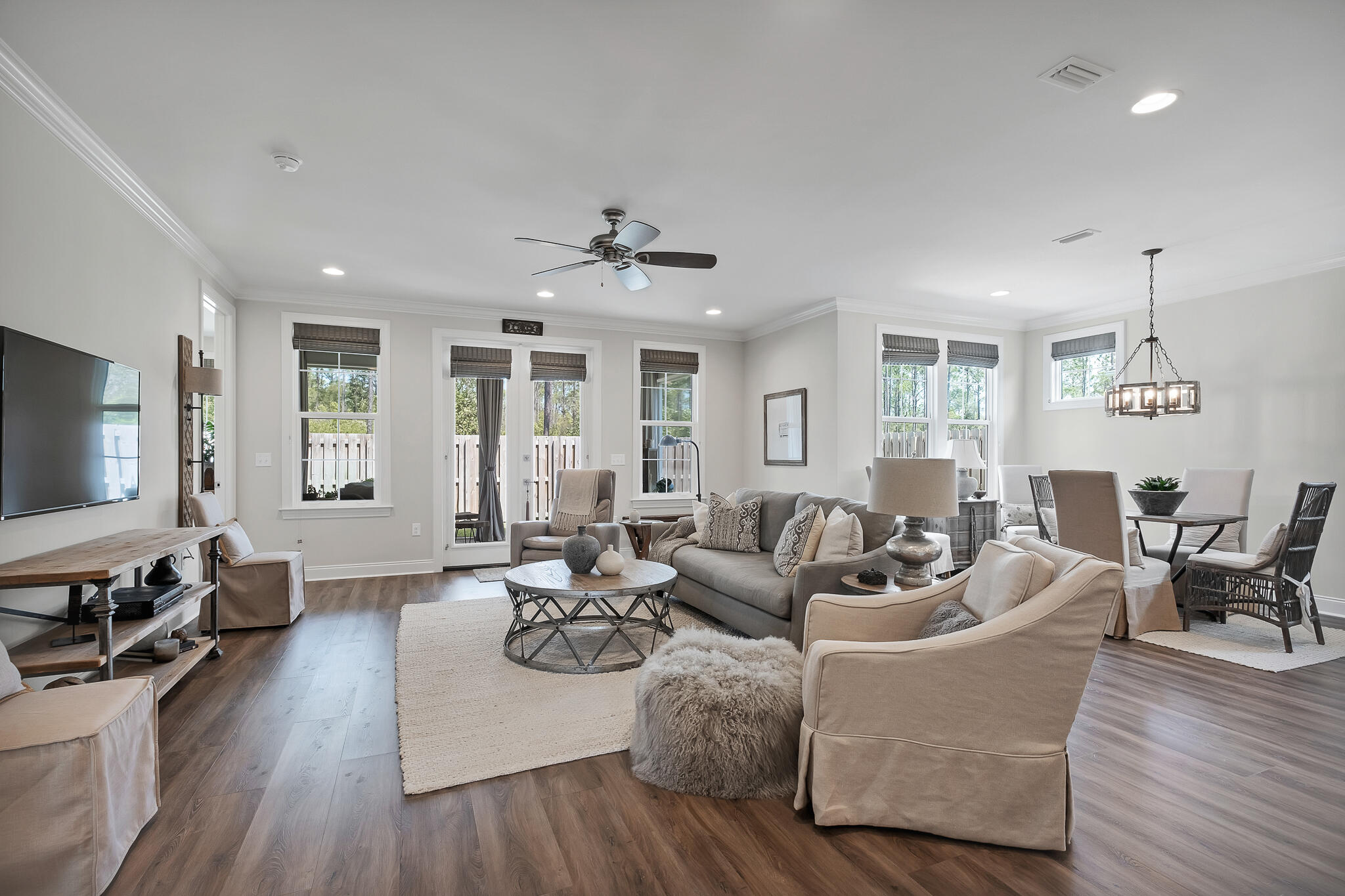 21 Windrow Way Inlet Beach Inlet Beach, FL 32461 - Photo 21 of 58 a living room with furniture flat screen tv and wooden floor