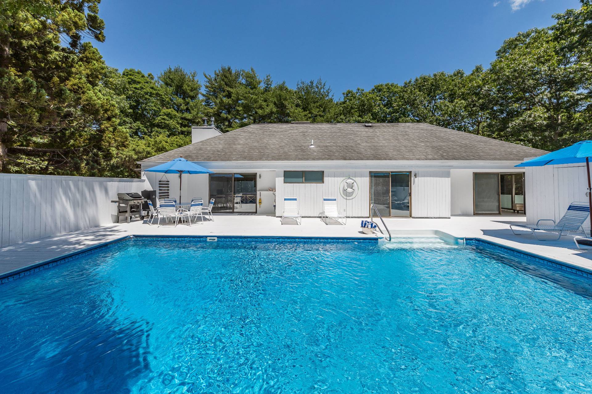 34 Rivers Road East Hampton, NY 11937 - Photo 17 of 17 a front view of house with yard and outdoor seating