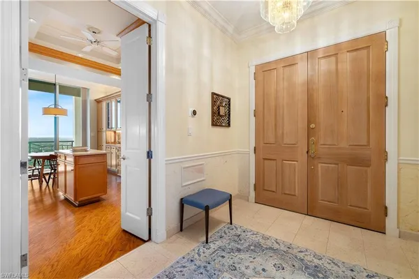 a view of kitchen with furniture and wooden floor