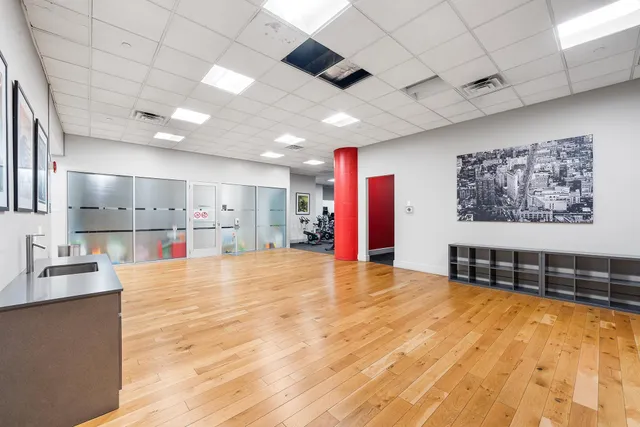 a view of kitchen and windows