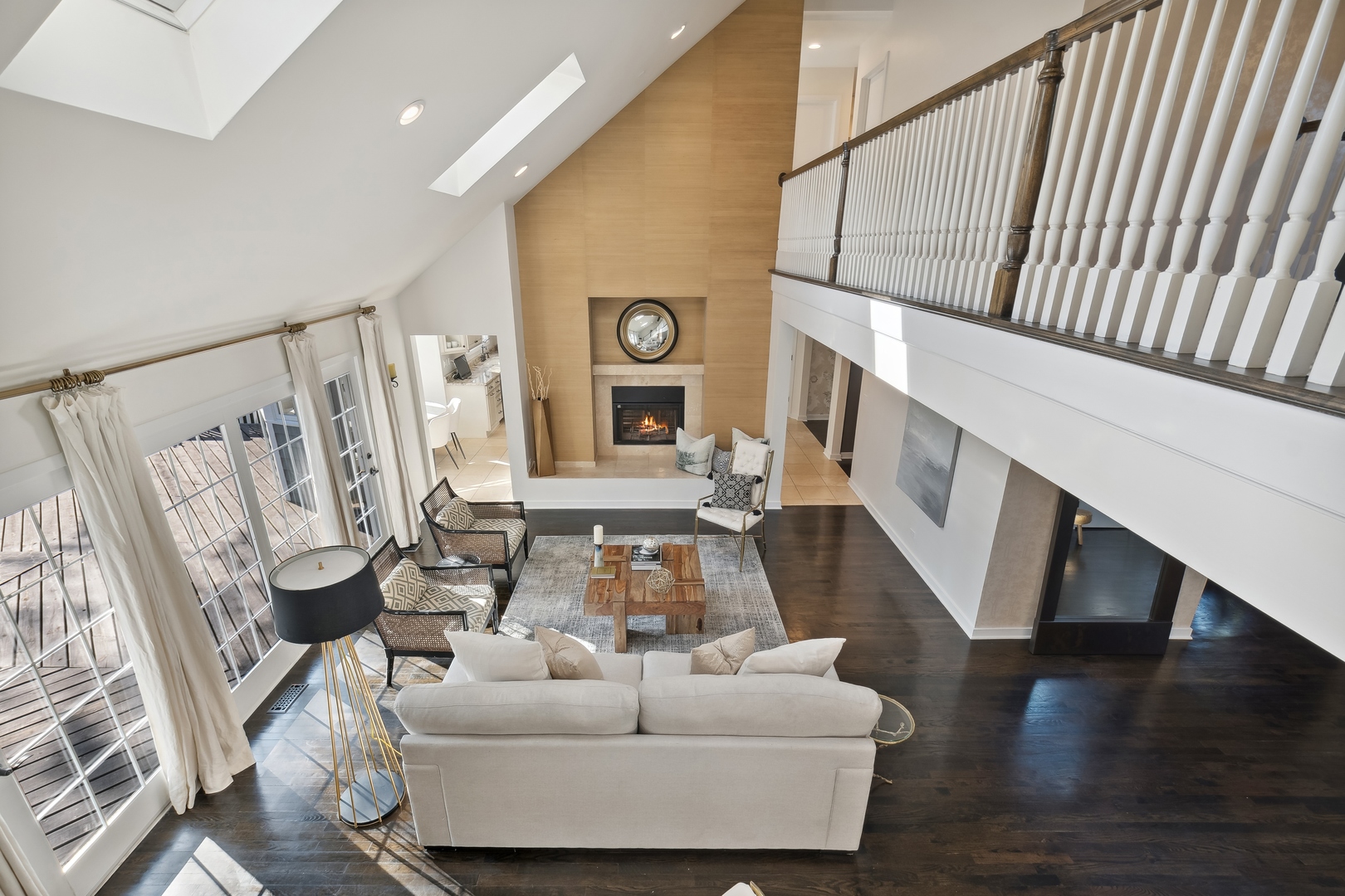 811 South Ridge Road Lake Forest, IL 60045 - Photo 23 of 47 a living room with furniture and a fireplace